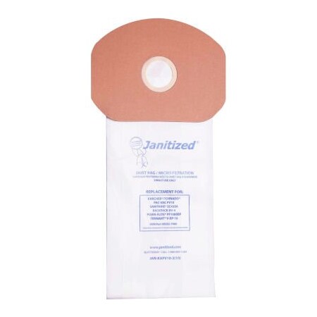 Apc Filtration Sanitaire Paper Vacuum Bag for Sanitaire SC420A BackPack BV-4 Style 10 Qt. JAN-KAPV10-2(10)*****